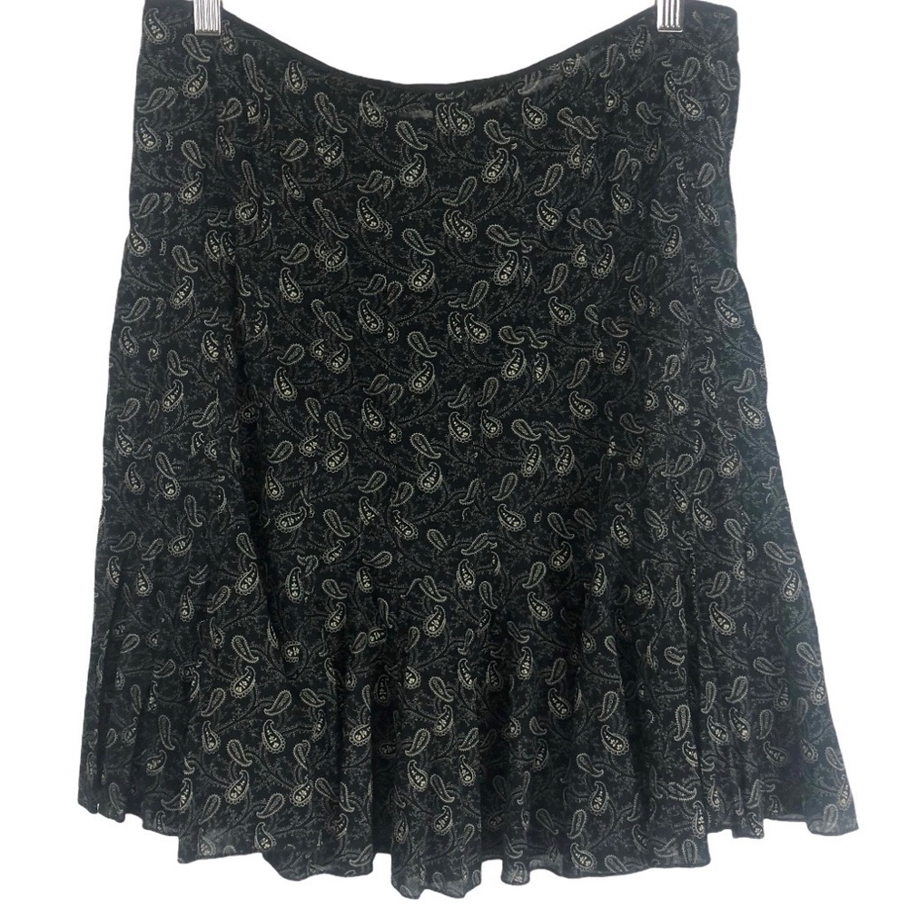 Paisley paneled a-line Polo skirt M 10